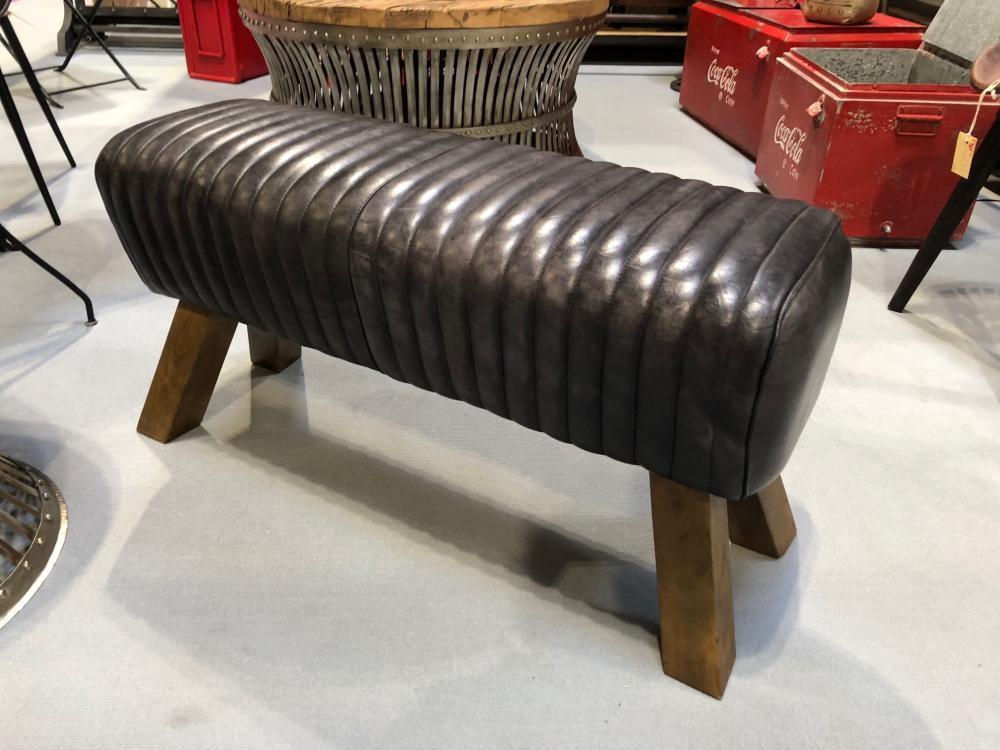 Black Leather Pommel Bench £279