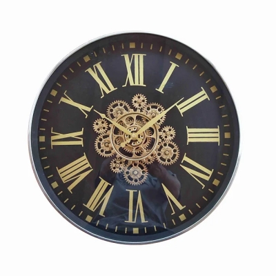 black and gold gears wall clock £89