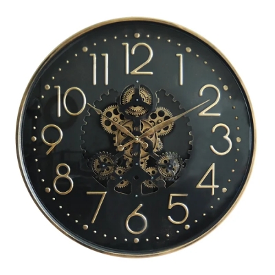 black and gold gears wall clock £129