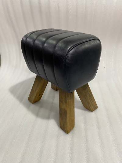 blue/grey leather pommel stool £119