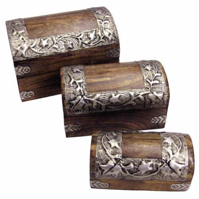 wooden metal flower domed boxes small £8.99 medium £14.99 large £22.99