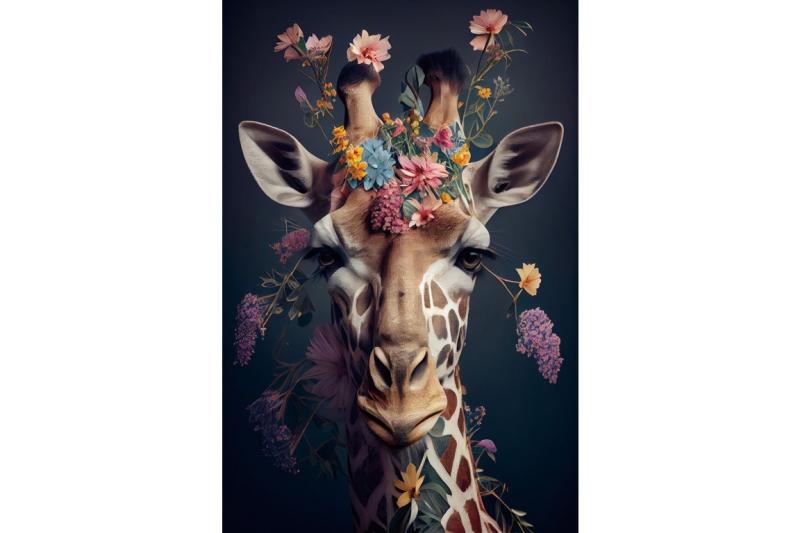 giraffe glass wall art £69