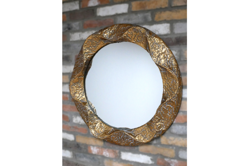 gold medium round mirror £99