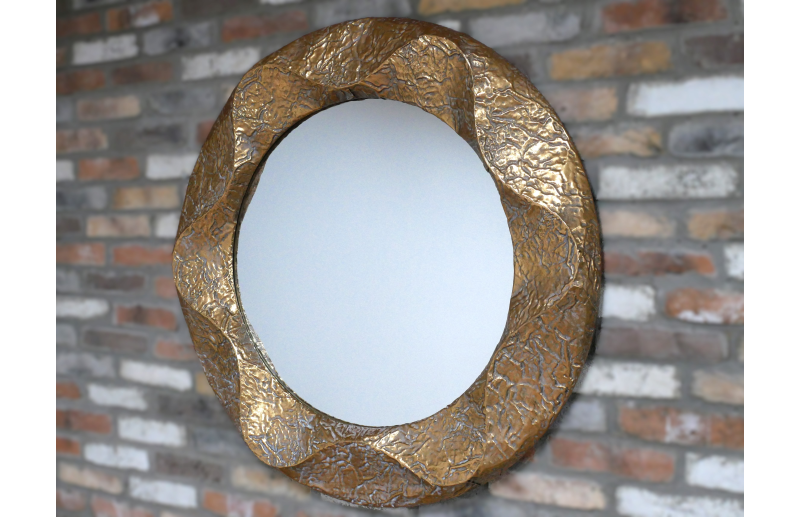 large gold wave mirror £159