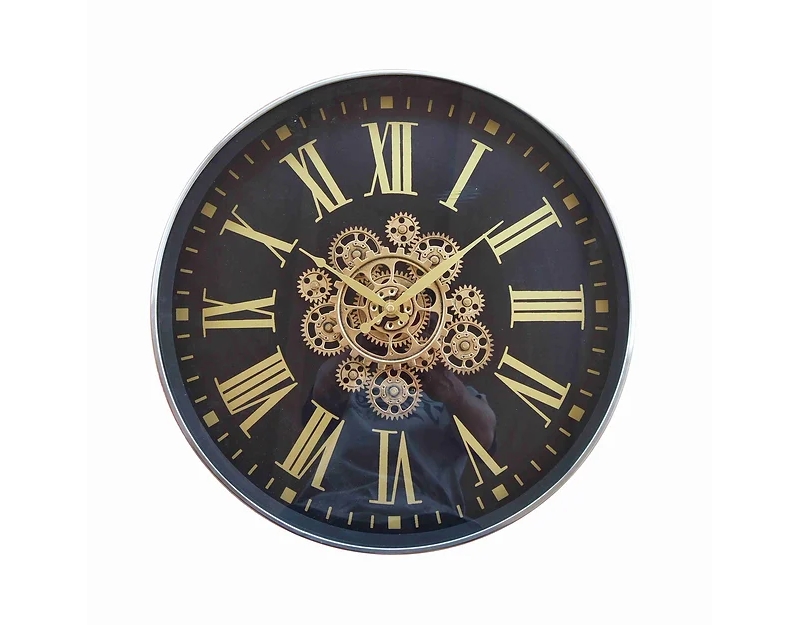 black and gold gears wall clock £89