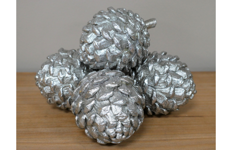 silver pine cone £3.99 each