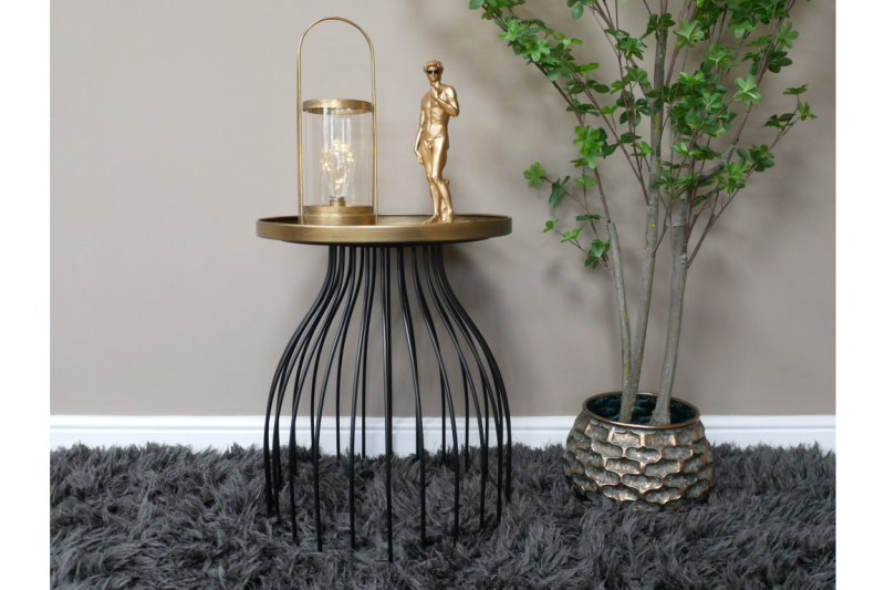 metal and gold side table £79