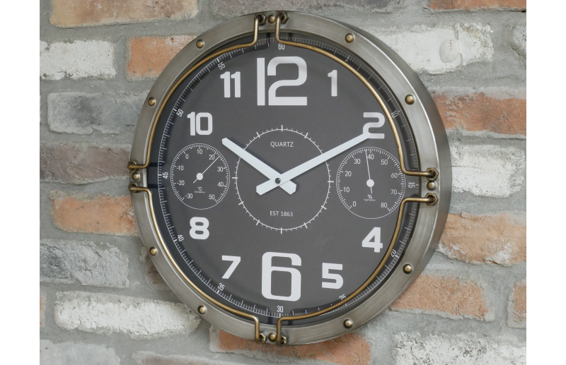 silver and gold wall clock £39.99