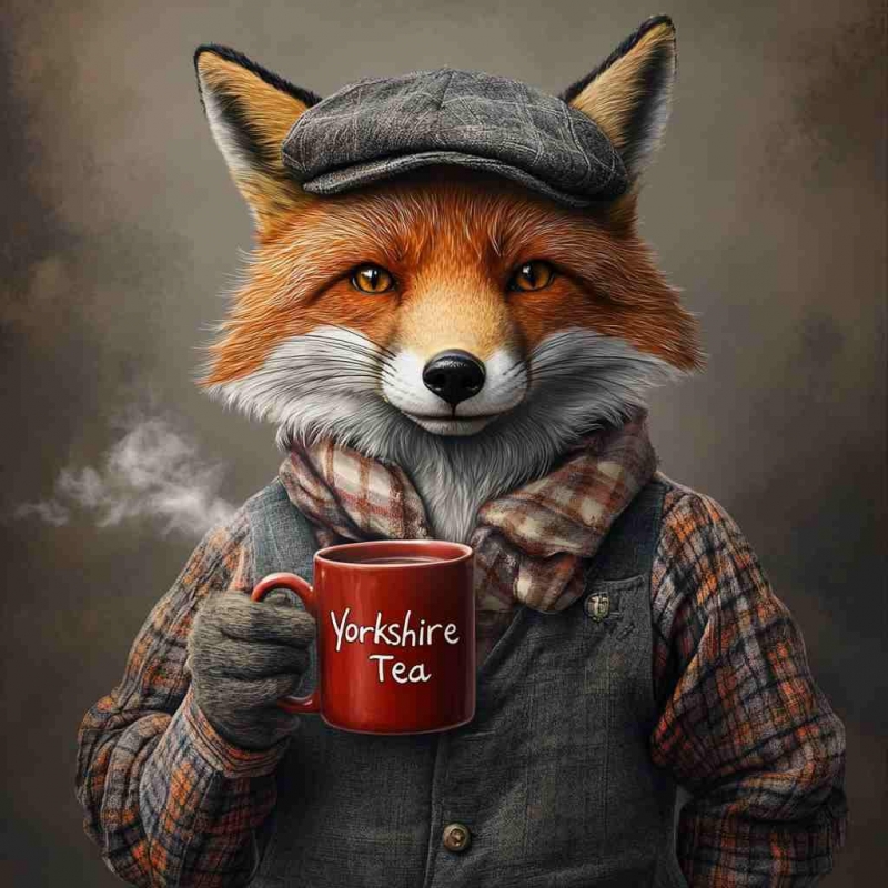 fox yorkshire tea framed wall art