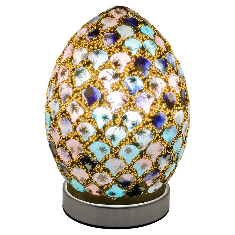 mosaic egg lamp blue and pink £27.99