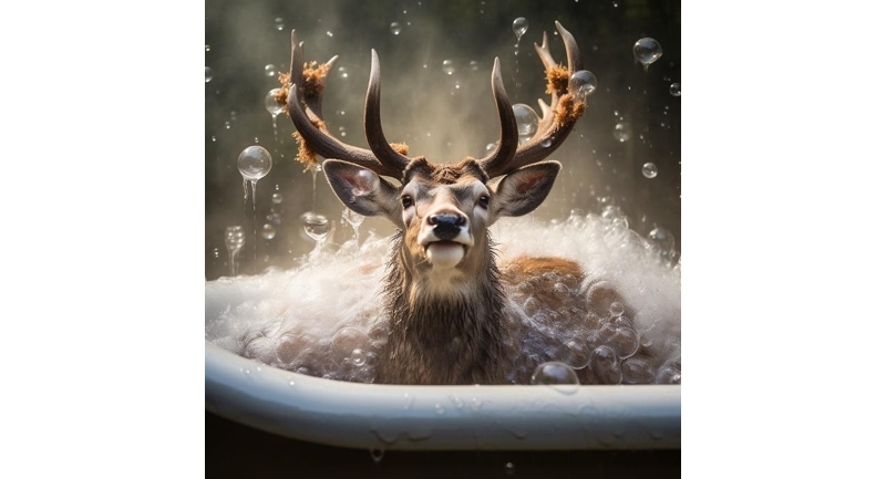 stag in bubble bath £49