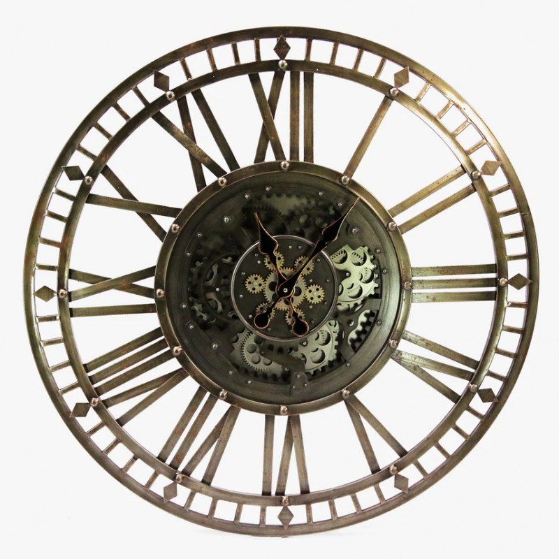 skeleton moving cogs clock £229