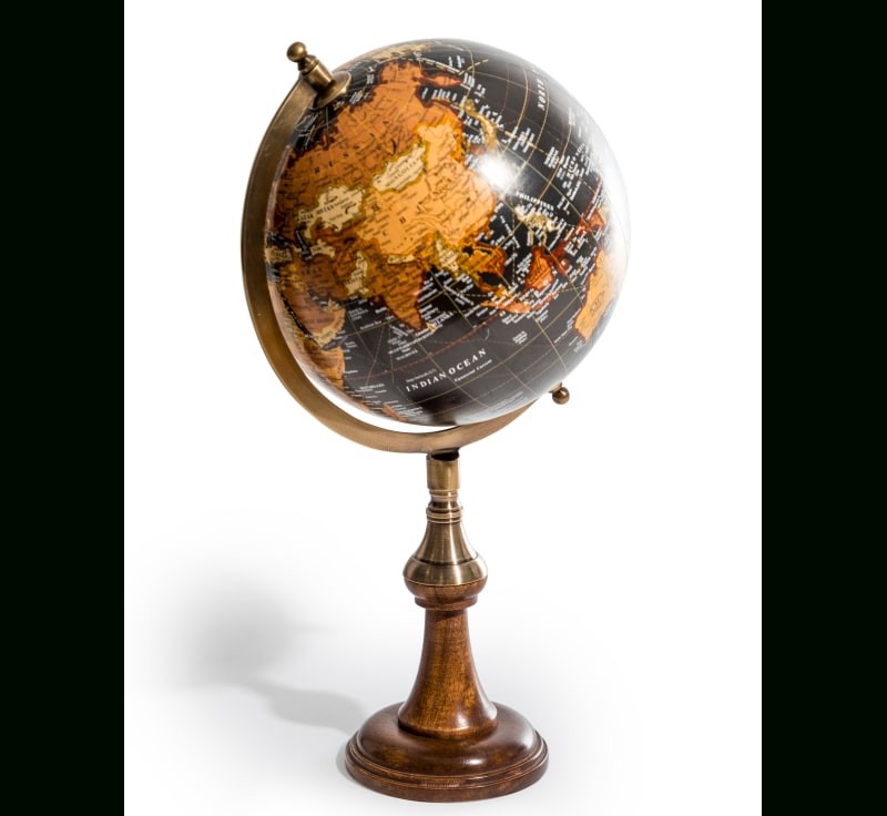 antique black and gold globe £69