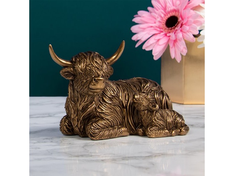 bronze cow and baby £15.99