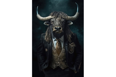 highland cow in suit £69