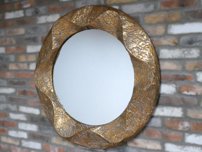 large gold wave mirror £159