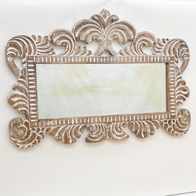 hand carved wooden mirror £119