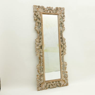 hand carved wooden mirror £149