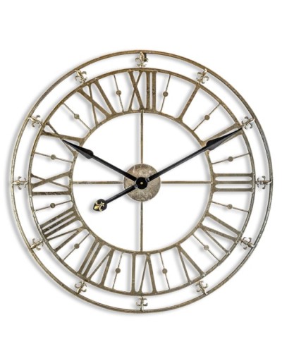 champagne silver iron skeleton clock £99