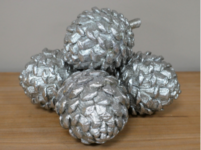 silver pine cone £3.99 each