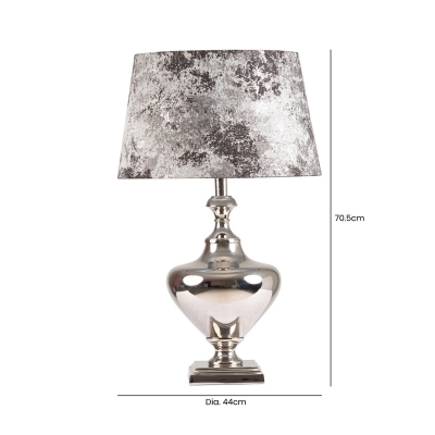 silver lamp and grey shade was £149 now £109