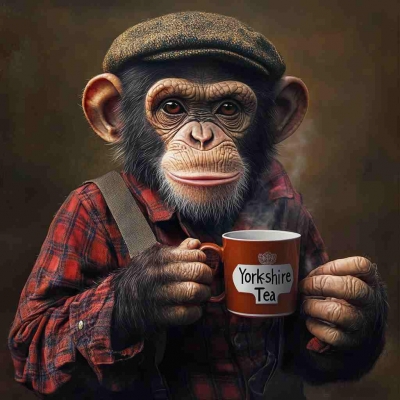 monkey yorkshire tea framed wall art