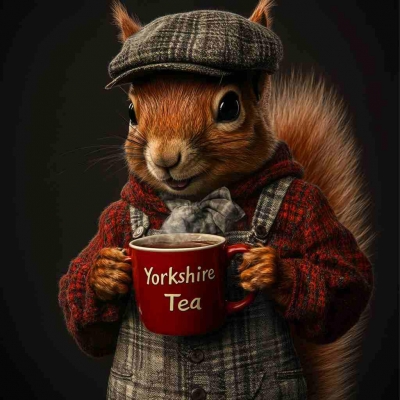 squirrel yorkshire tea framed wall art