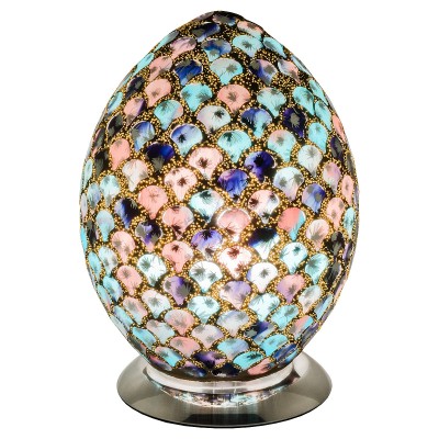 mosaic egg lamp blue and pink £59.99