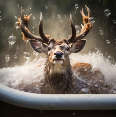 stag in bubble bath £49