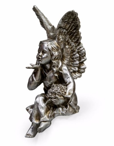 silver sitting angel £35