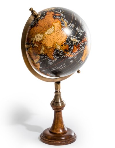 antique black and gold globe £69