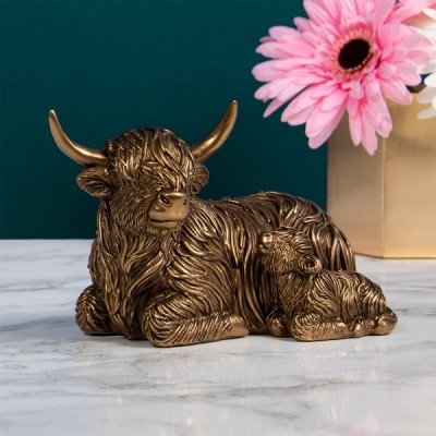 bronze cow and baby £15.99